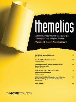 cover image of Themelios, Volume 36, Issue 3